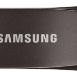 Samsung BAR Plus USB Flash Drive Type-A 64GB 200MB/s Read 30MB/s Write Durable USB 3.1 Memory Stick with Key Ring Titanium Grey MUF-64BE4/CN