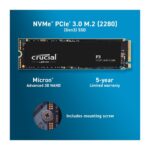 Crucial P3 1TB PCIe 3.0 3D NAND NVMe M.2 SSD, up to 3500MB/s - CT1000P3SSD8