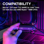 Crucial T705 2TB PCIe Gen5 NVMe M.2 SSD with Heatsink - Up to 14,500 MB/s - Game Ready - Internal Solid State Drive (PC) - +1mo Adobe CC - CT2000T705SSD5