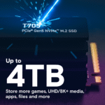 Crucial T705 2TB PCIe Gen5 NVMe M.2 SSD with Heatsink - Up to 14,500 MB/s - Game Ready - Internal Solid State Drive (PC) - +1mo Adobe CC - CT2000T705SSD5