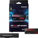 Samsung 990 PRO 2TB PCIe 4.0 (up to 7450 MB/s) NVMe M.2 (2280) Internal Solid State Drive (SSD) (MZ-V9P2T0BW)