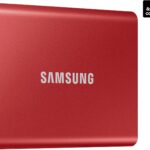 Samsung T7 Portable SSD - 2 TB - USB 3.2 Gen.2 Externe SSD Metallic Red (MU-PC2T0R/WW)