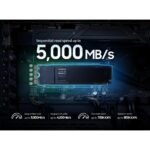 SAMSUNG SSD 990 EVO 1TB PCIe 4.0 x4 and PCIe 5.0 x2 M.2 2280 Up to 5,000MB/s NVMe 2.0 Internal Solid State Drive MZ-V9E1T0BW