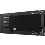 SAMSUNG SSD 990 EVO 1TB PCIe 4.0 x4 and PCIe 5.0 x2 M.2 2280 Up to 5,000MB/s NVMe 2.0 Internal Solid State Drive MZ-V9E1T0BW