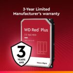 WD Red Plus 10TB NAS Hard Disk Drive - 7200 RPM Class SATA 6Gb/s, CMR, 256MB Cache, 3.5 Inch - WD101EFBX-NE
