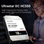 WD Ultrastar DC HC550 18TB Hard Drive 3.5" Internal 512MB SATA 7200 RPM 512E SE NP3 DC HC550 0F38459 (WUH721818ALE6L4)