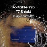 Samsung T7 Shield 4TB, Portable SSD, Upto 1050MB/s, USB 3.2 Gen2, Rugged, IP65 Water & Dust Resistant, for Photographers, Content Creators and Gaming, External Solid State Drive (MU-PE4T0S/WW) Black