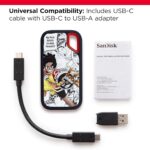SanDisk 4TB Extreme Portable SSD - Up to 1050MB/s, USB-C, USB 3.2 Gen 2, IP65 Water and Dust Resistance, Updated Firmware - External Solid State Drive - SDSSDE61-4T00-G25
