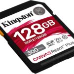 Kingston Canvas React Plus 128GB SD Card | SDXC UHS-II | 300R/260W U3 V90 | Full HD/4K/8K | SDR2/128GB