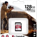 Kingston Canvas React Plus 128GB SD Card | SDXC UHS-II | 300R/260W U3 V90 | Full HD/4K/8K | SDR2/128GB