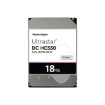 WD Ultrastar DC HC550 18TB Hard Drive 3.5" Internal 512MB SATA 7200 RPM 512E SE NP3 DC HC550 0F38459 (WUH721818ALE6L4)