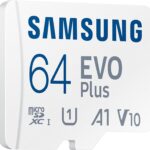 Samsung Evo Plus 64GB SDXC U1 Class 10 A1 130MB/s MicroSD Memory Card with Adapter 2021 Version (MB-MC64KA/EU)