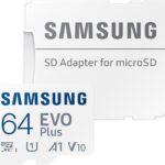 Samsung Evo Plus 64GB SDXC U1 Class 10 A1 130MB/s MicroSD Memory Card with Adapter 2021 Version (MB-MC64KA/EU)