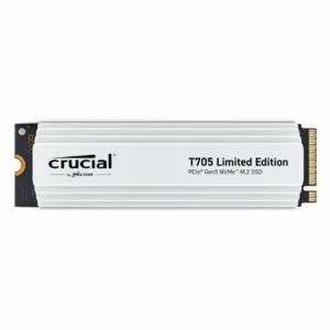 20-156-403-01.webp Crucial T705 2TB PCIe Gen5 NVMe M.2 SSD with White Heatsink - Up to 14,500 MB/s - Limited Edition - Internal Solid State Drive (PC) - +1mo Adobe CC - CT2000T705SSD5A