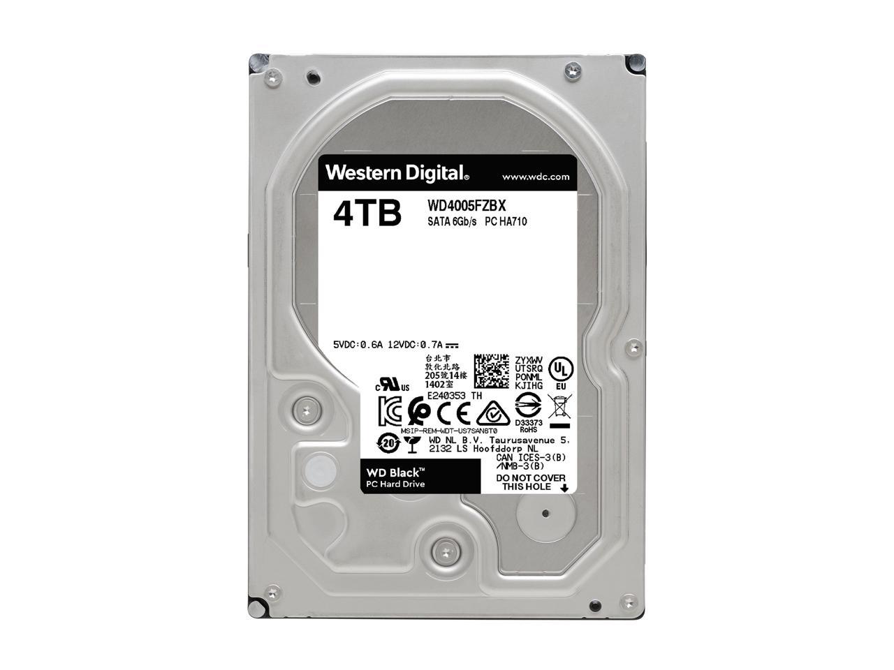 WD Black 4TB Performance Desktop Hard Disk Drive - 7200 RPM SATA