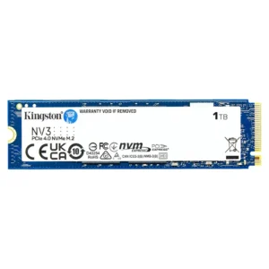 6743ea26b1b7555325975439ad038119bd1f9ca01574195812ef0.webp Kingston NV3 1TB M.2 2280 NVMe SSD | PCIe 4.0 Gen 4x4 | Up to 6000 MB/s | SNV3S/1000G