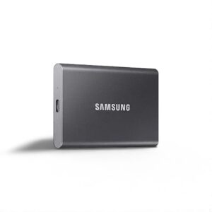 9a511f25-3781-4d07-a27b-2253b693b5d9.jpg Samsung T7 Portable SSD, 4TB External Solid State Drive, Speeds Up to 1,050MB/s, USB 3.2 Gen 2, Reliable Storage for Gaming, Students, Professionals, MU-PC4T0T/AM, Gray