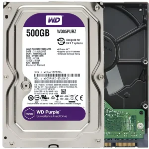 WD05PURZ.webp WD Purple 500GB Surveillance Hard Disk Drive - 5400 RPM Class SATA 6Gb/s 64MB Cache 3.5 Inch WD05PURZ