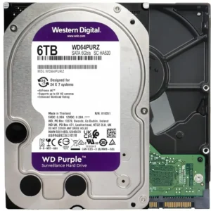 WD64PURZ.webp Western Digital Purple Surveillance 3.5-inch 5400rpm SATA Internal Hard Drive 6TB (WD64PURZ)