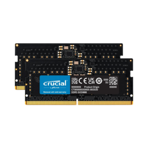 product-image_20260528.webp Crucial 32GB DDR5 RAM Kit (2x16GB), 5600MHz (or 5200MHz or 4800MHz) Laptop Memory 262-Pin SODIMM, Compatible with Intel Core and AMD Ryzen 7000, Black - CT2K16G56C46S5