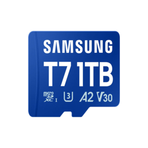 cn-t7-microsd-card-587800-mb-mb1t0t-ww-552149971_20260612.webp Samsung MB-MB1T0T/WW T7 MICROSD CARD 1TB Sequential read speed Up to 170MB/s